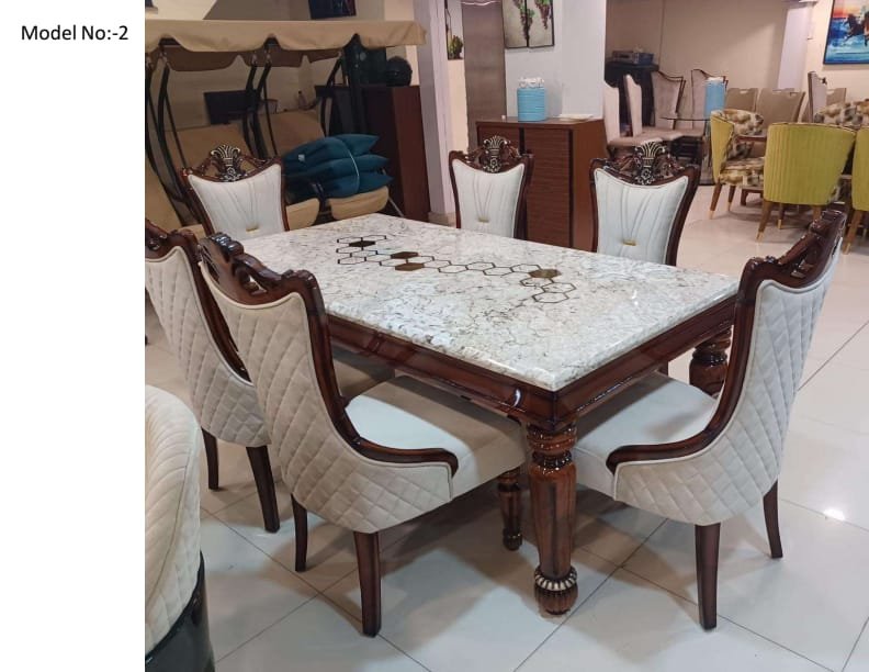Glass Top Dining Table Set (Model No.2)