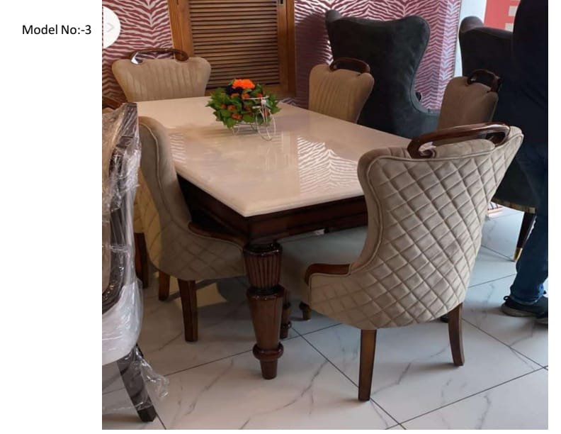 Premium Teak Wood Dining Table Set (Model No. 3)